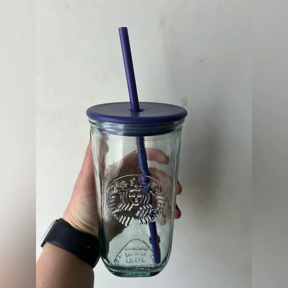 Starbucks 2025 Recycled Triangle Glass 💜 - Picture 2 of 10